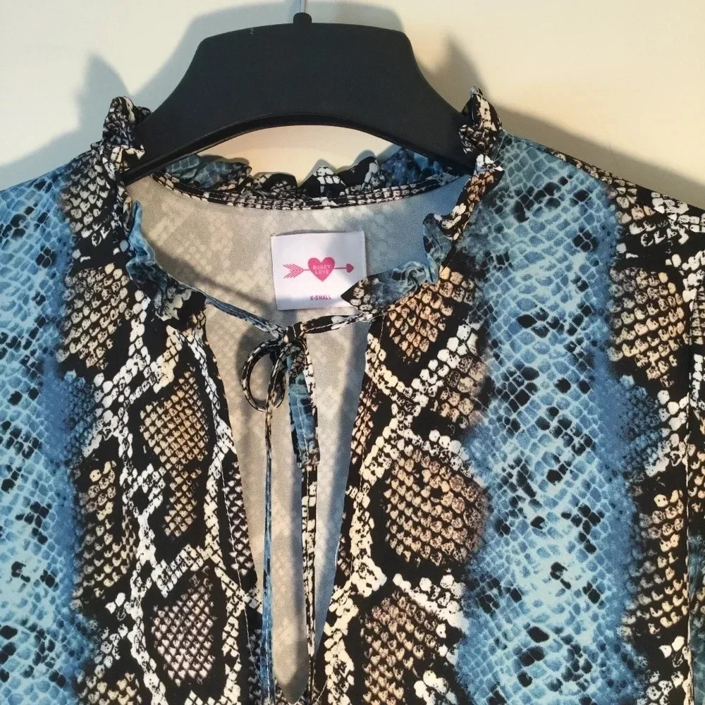 Buddy Love Teddy Python Print Tunic/Mini Dress - image 5